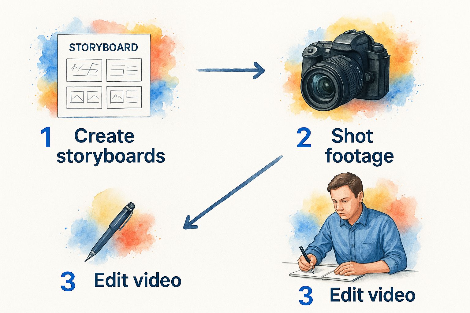 Infographic about how to create educational videos