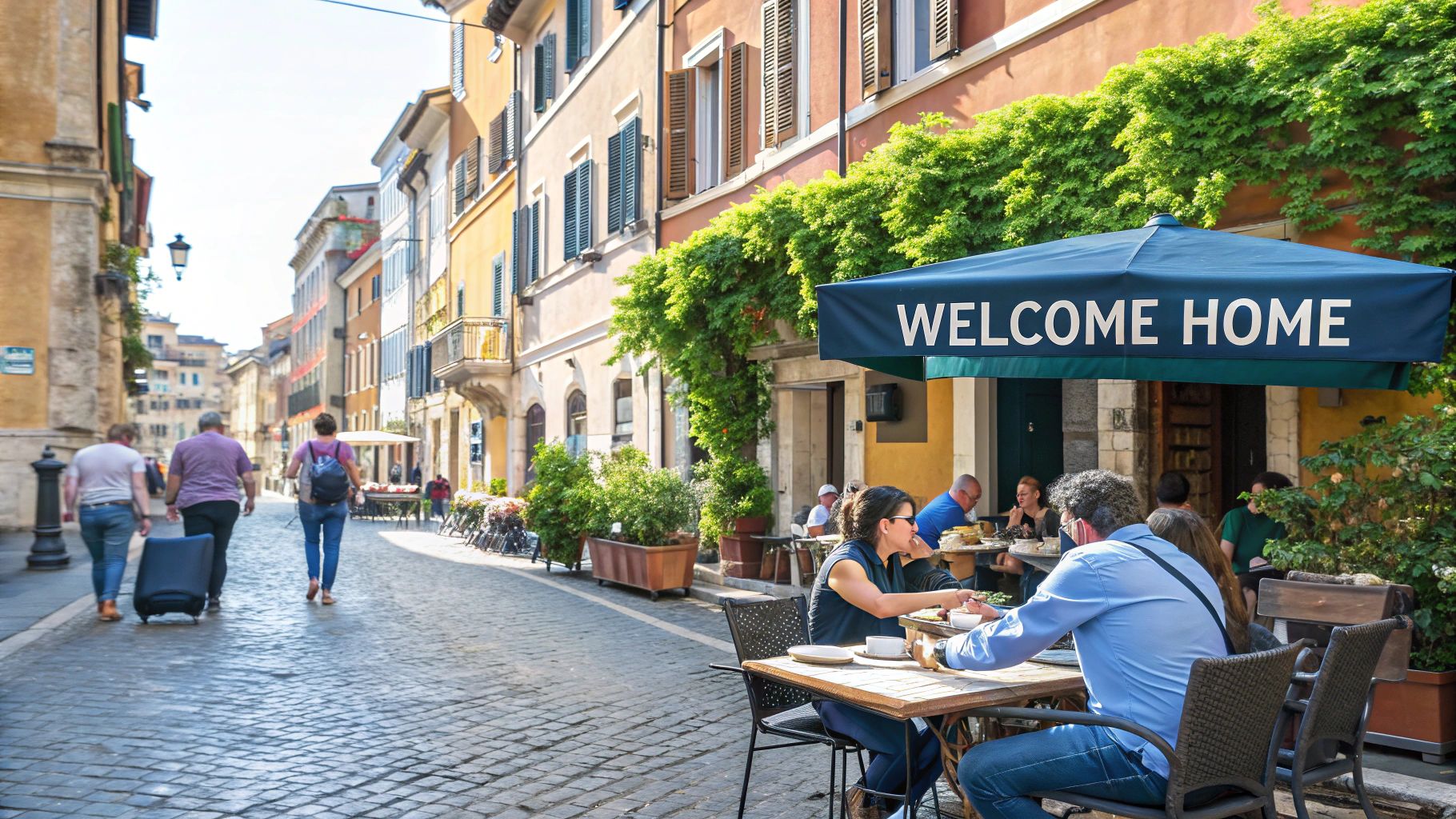 Shipping container being loaded for removals to Italy