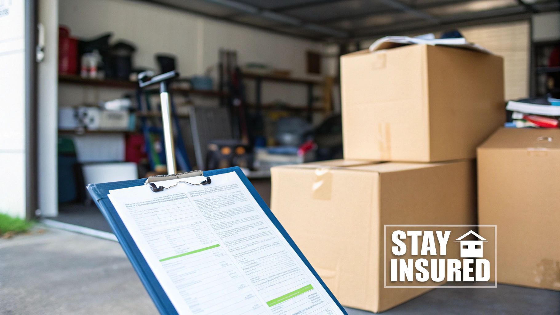 A secure lock on a storage unit door, symbolizing protection and security