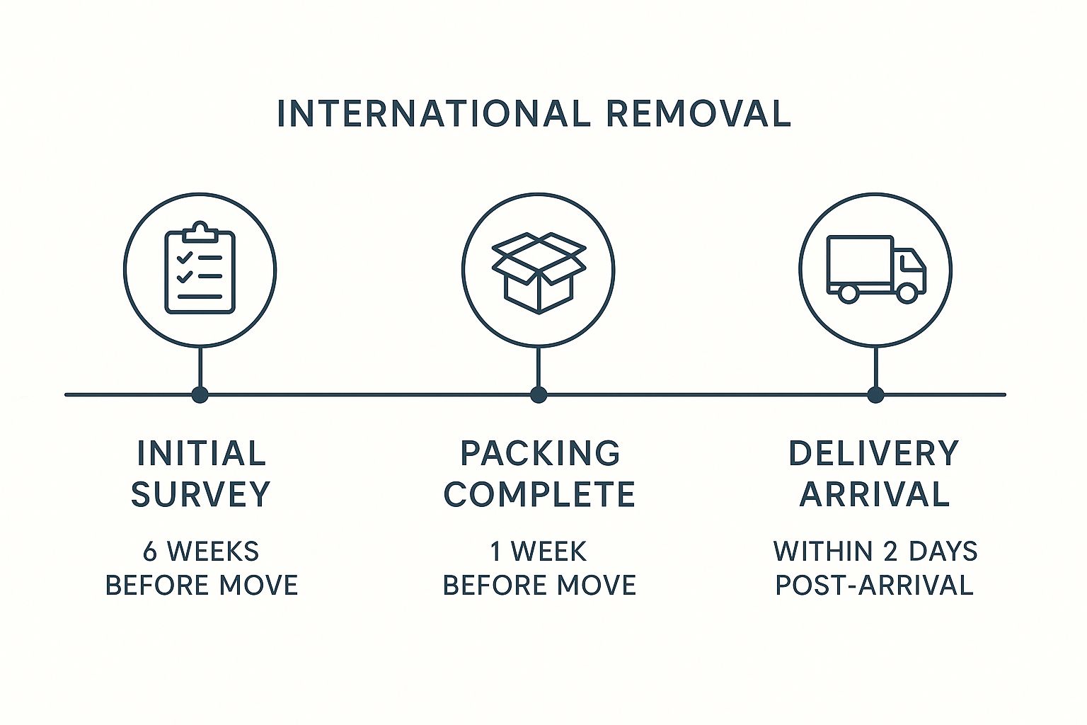Infographic about international removals uk