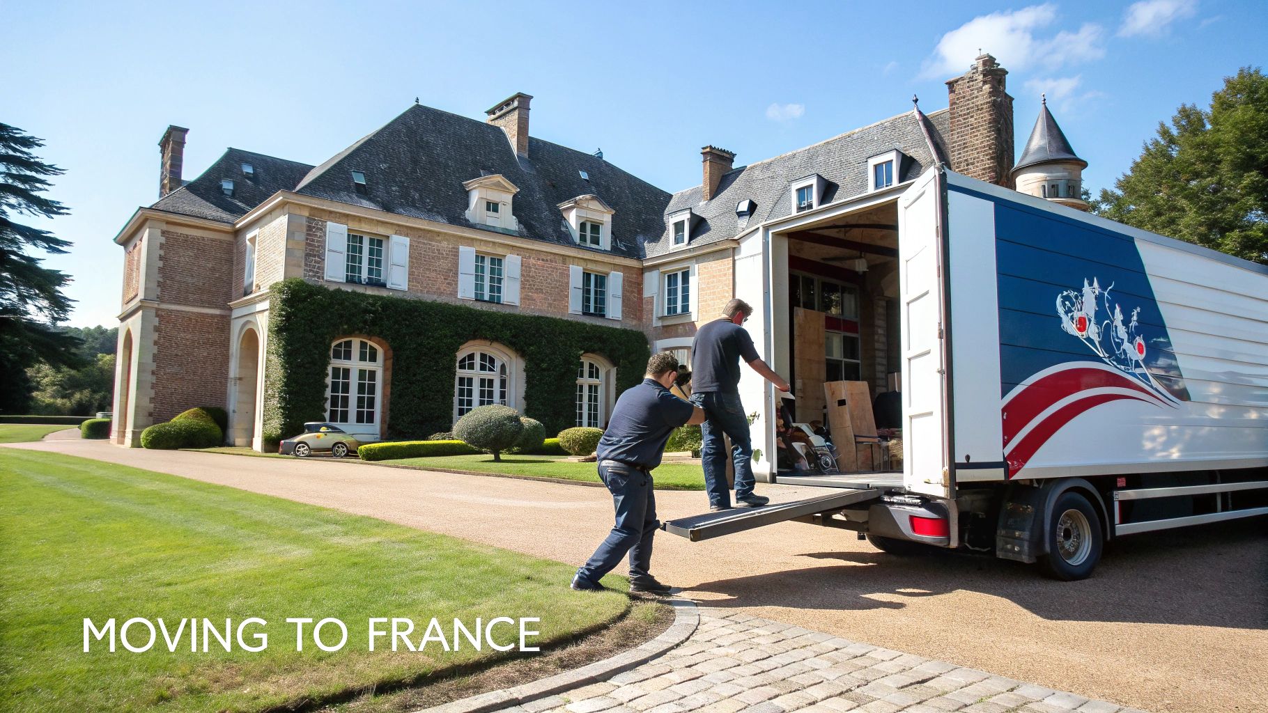 Piles of organised paperwork and documents ready for a move.