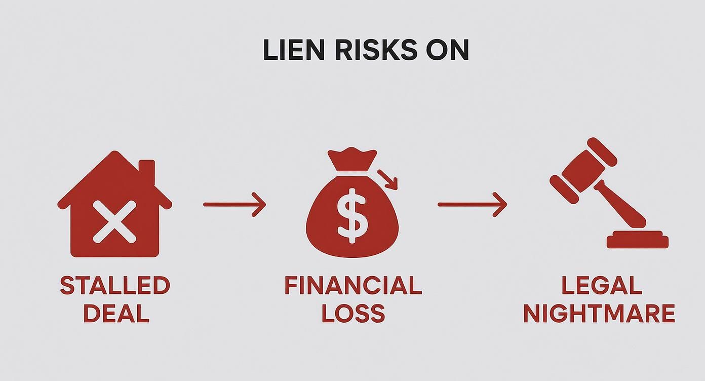 Infographic about finding property liens