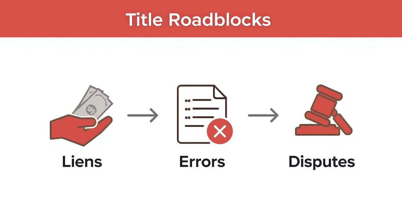 Infographic about title search on a property