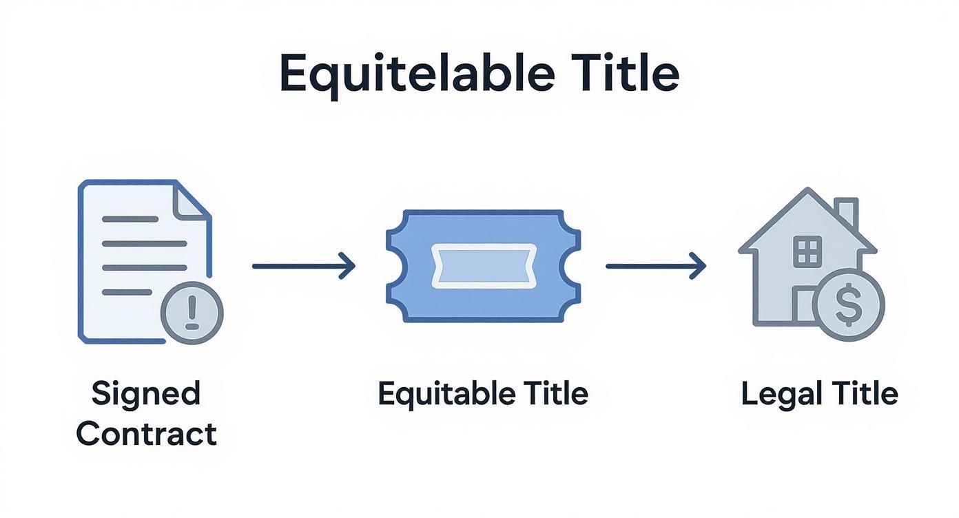 Infographic about what is equitable title