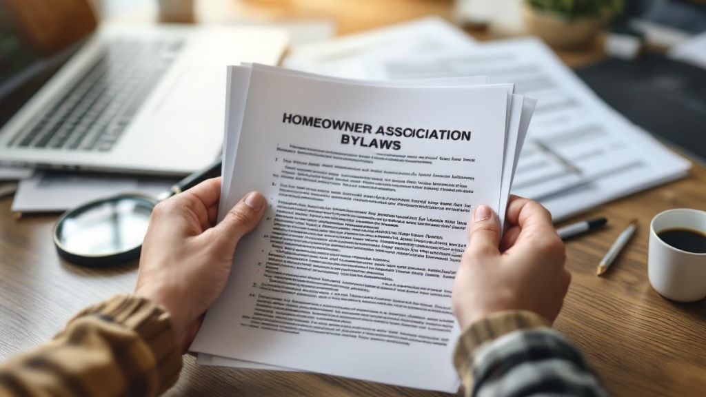 Three modern, modest homes in a row, symbolizing affordable and stable housing.