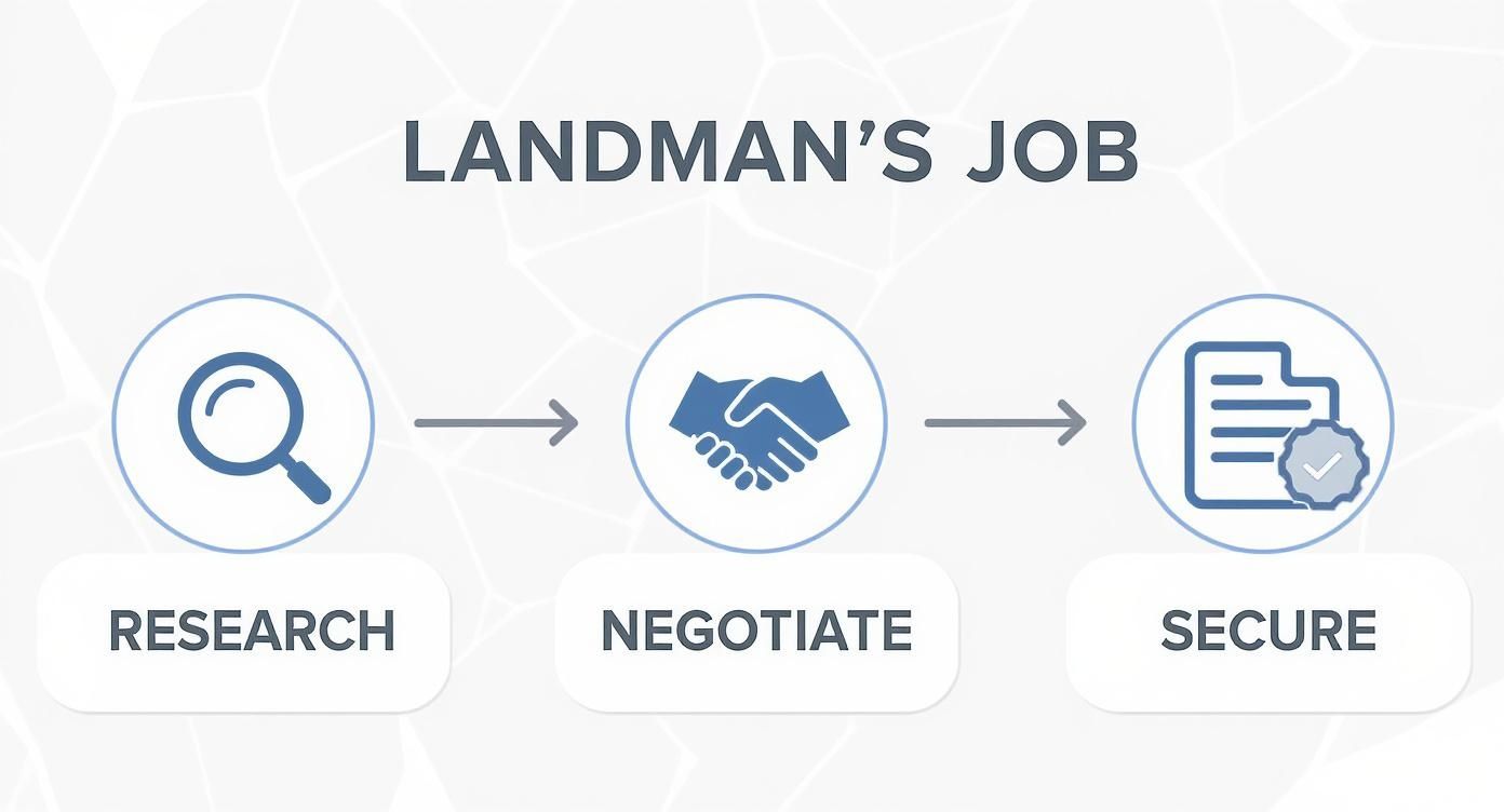Infographic about how to become a landman