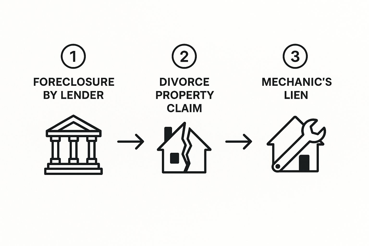 Infographic about what is lis pendens in real estate