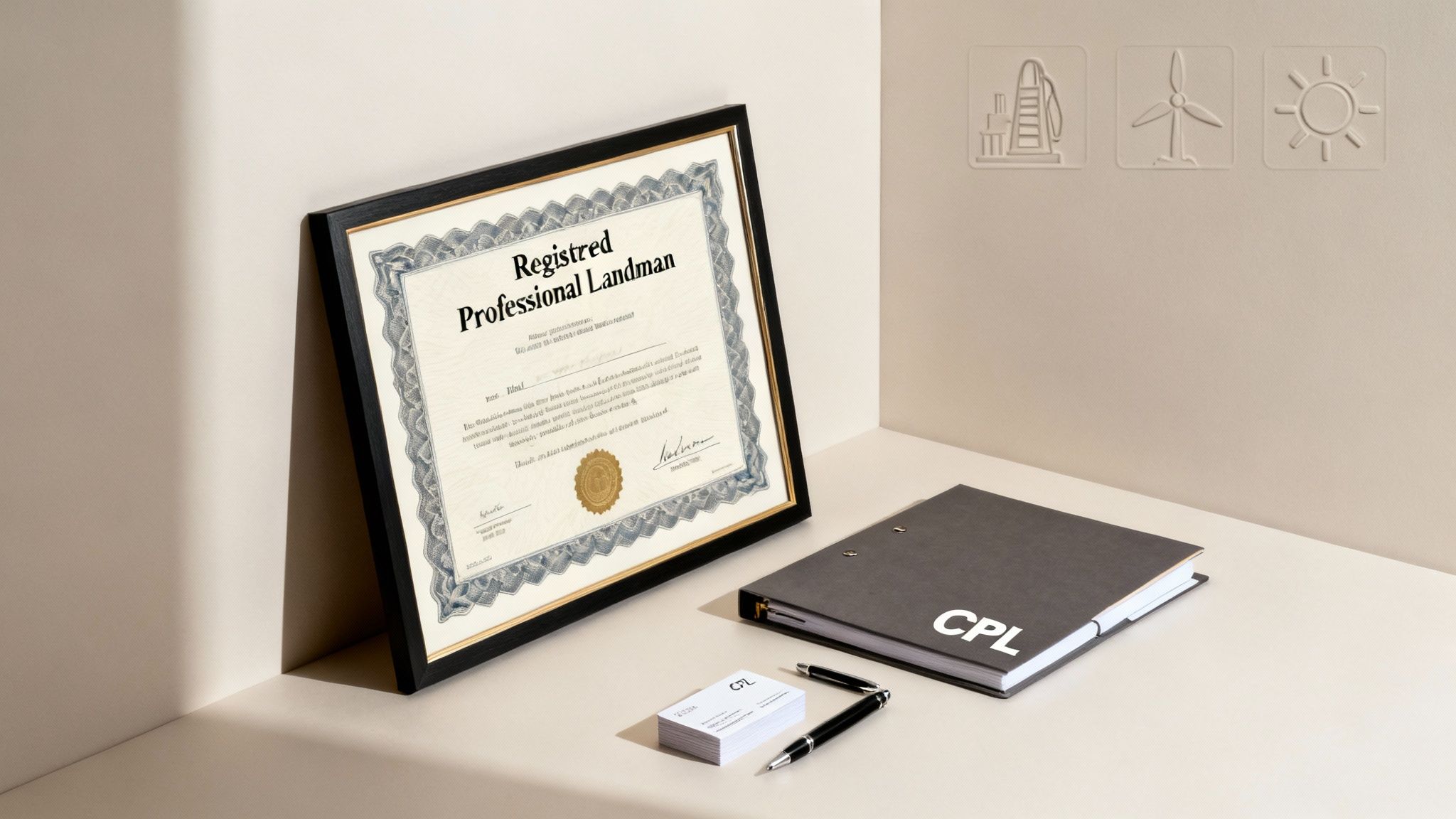 Landmen discussing plans in a sunny outdoor setting