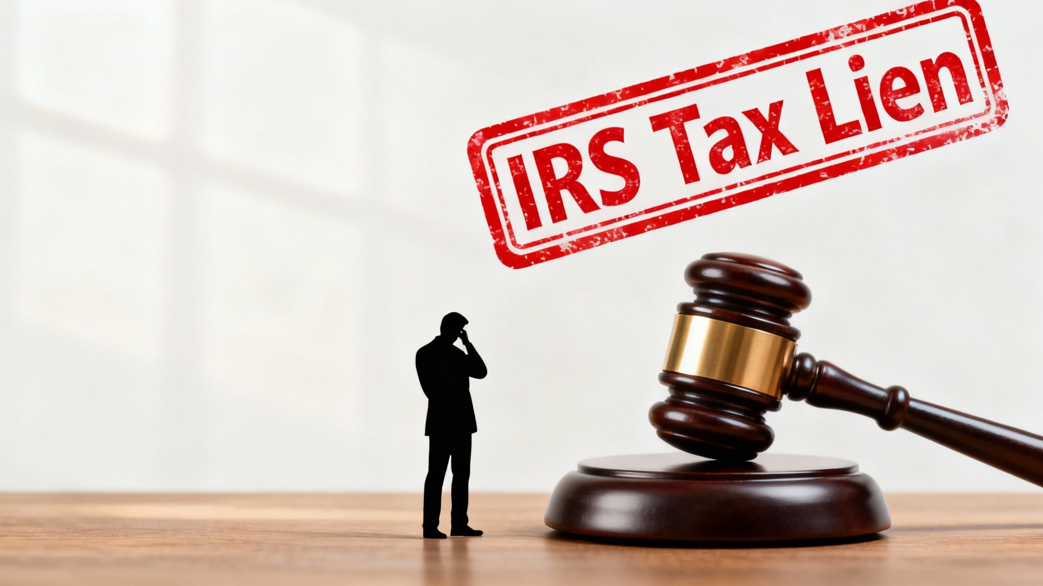 A magnifying glass hovering over a house model, symbolizing the act of inspecting a property for hidden issues like liens.