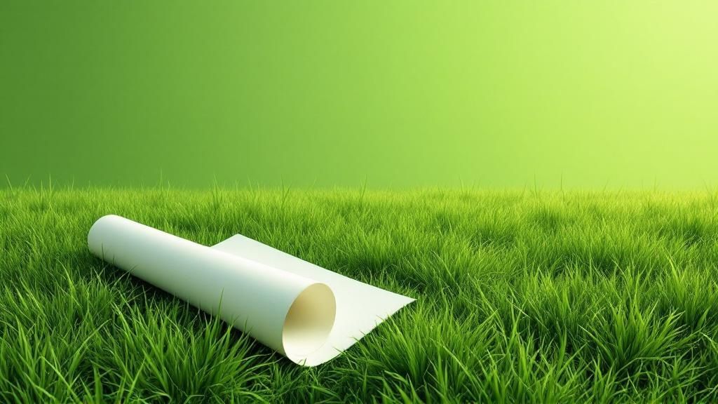 A person signing documents to purchase a plot of land, with a beautiful landscape in the background.