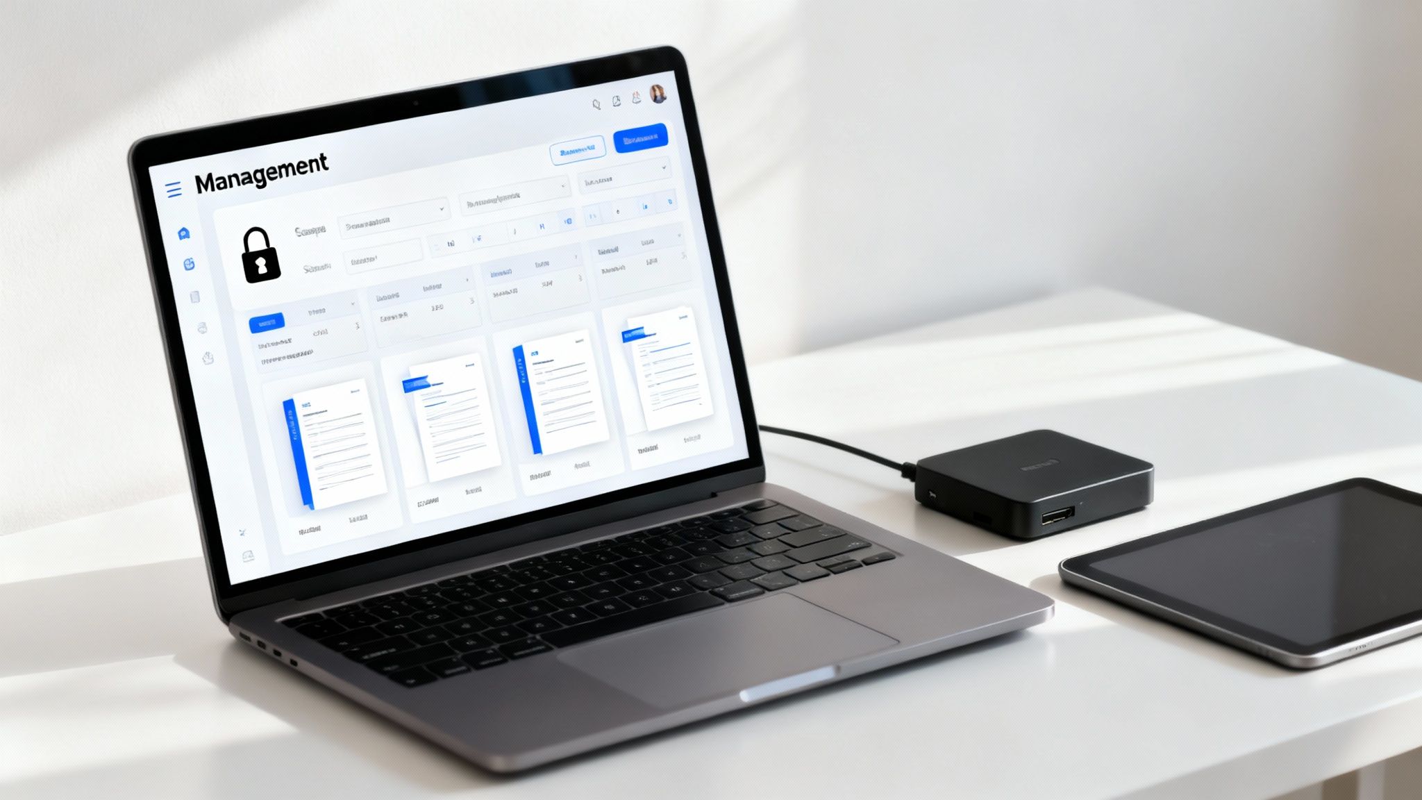 A modern office with people working on computers, illustrating a tech-forward infrastructure.