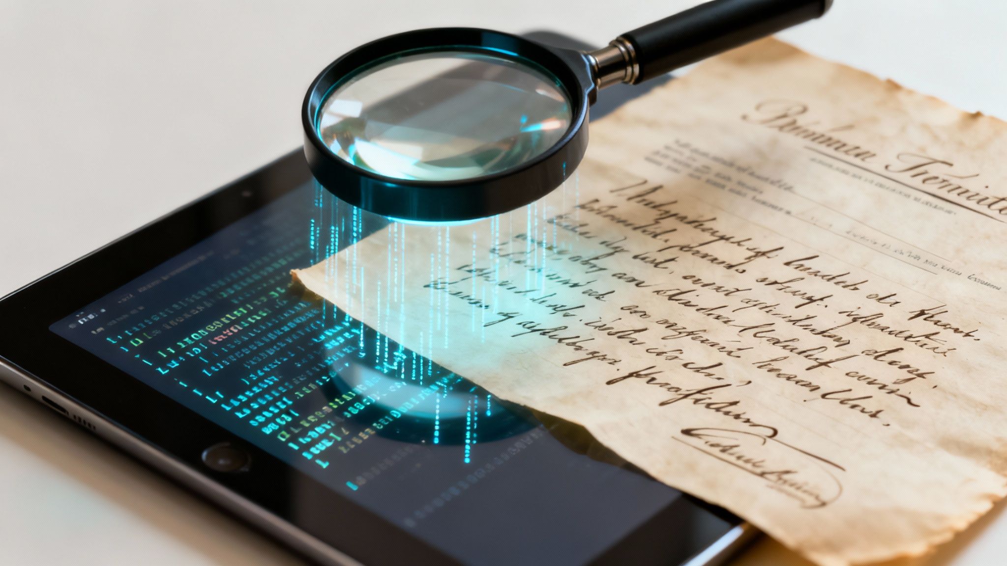 An abstract image representing the precision of AI in data analysis