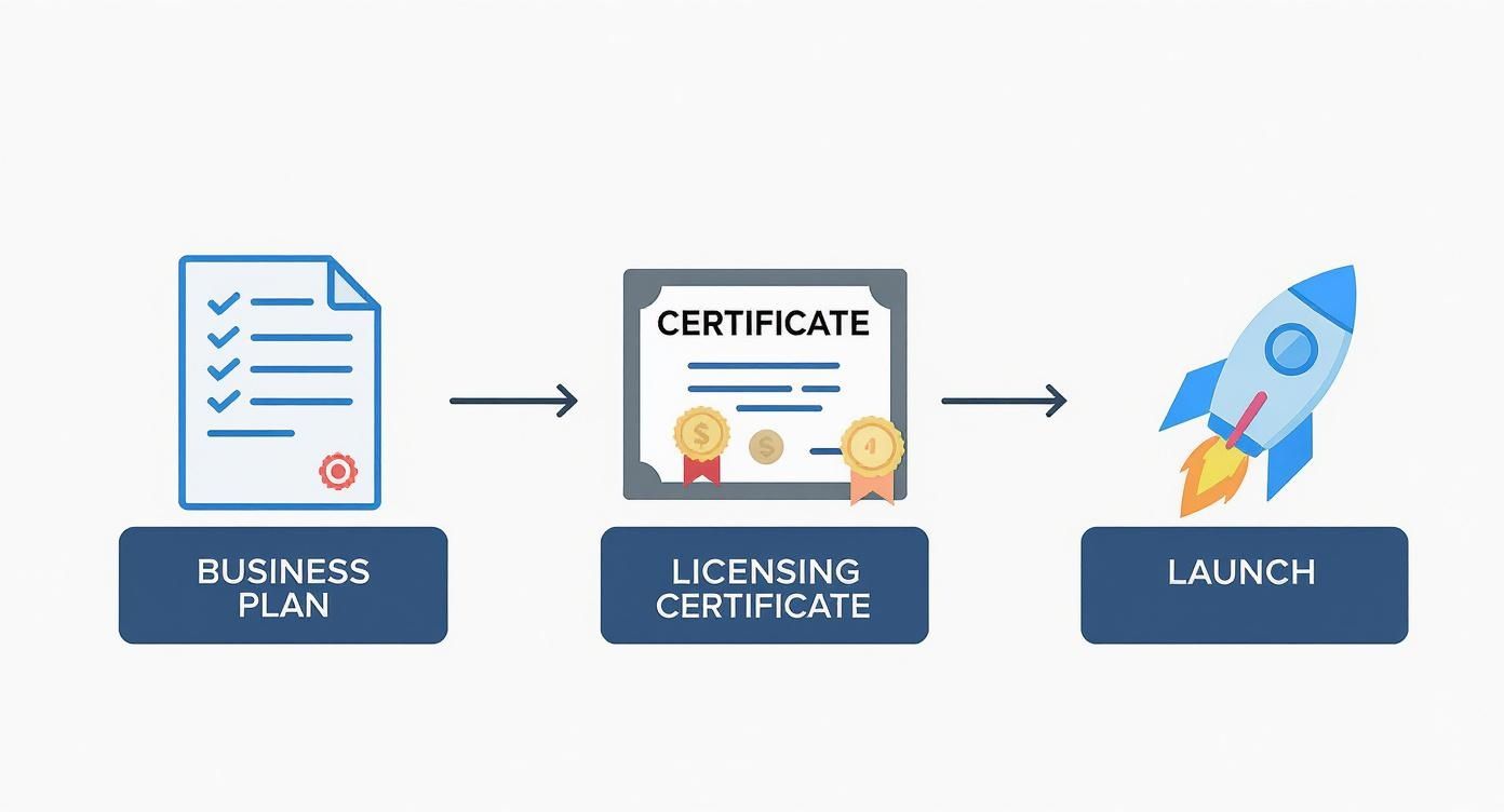 Infographic about how to start a title company