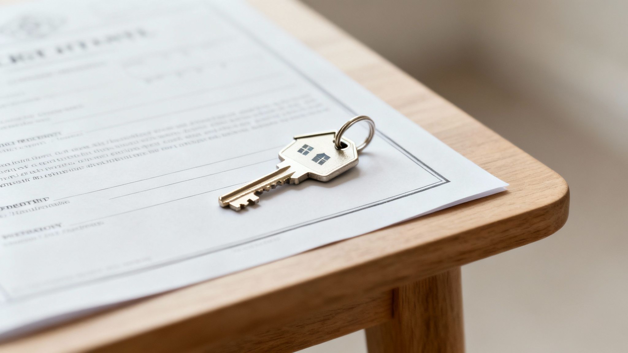 A person holding house keys, symbolizing clear ownership of a property.