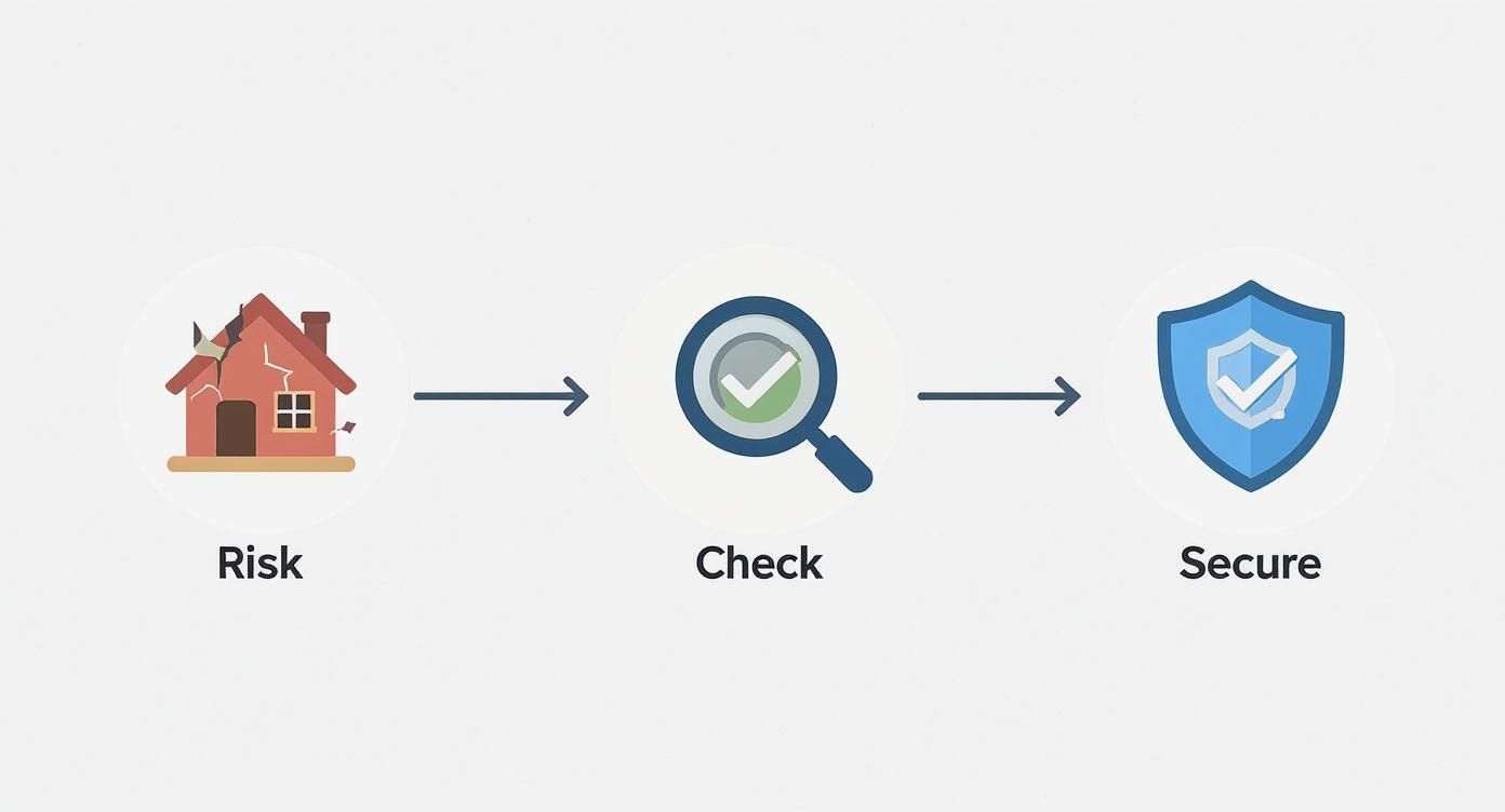 Infographic about checking ownership of a property