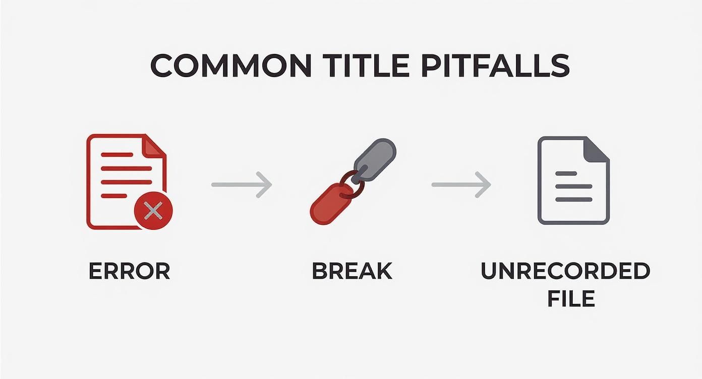 Infographic about searching land titles