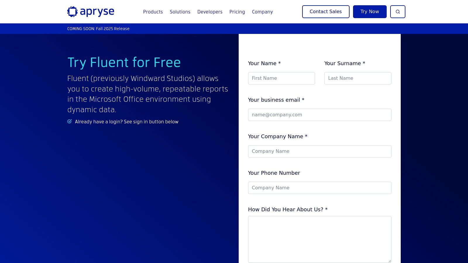 Apryse Fluent (formerly Windward)