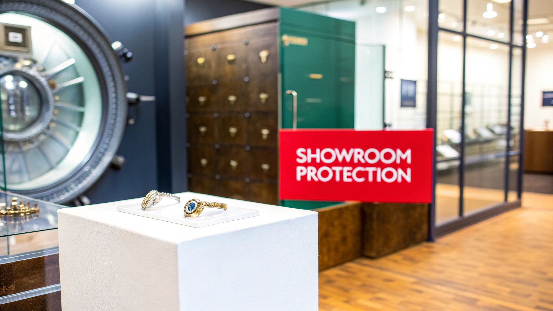 Diamond ring being inspected by a jeweler with tools.