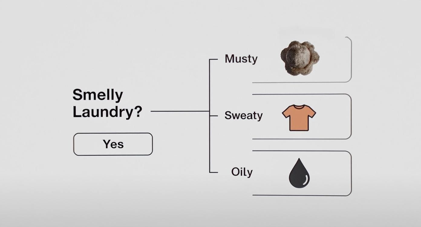 Infographic about how to remove odors from laundry