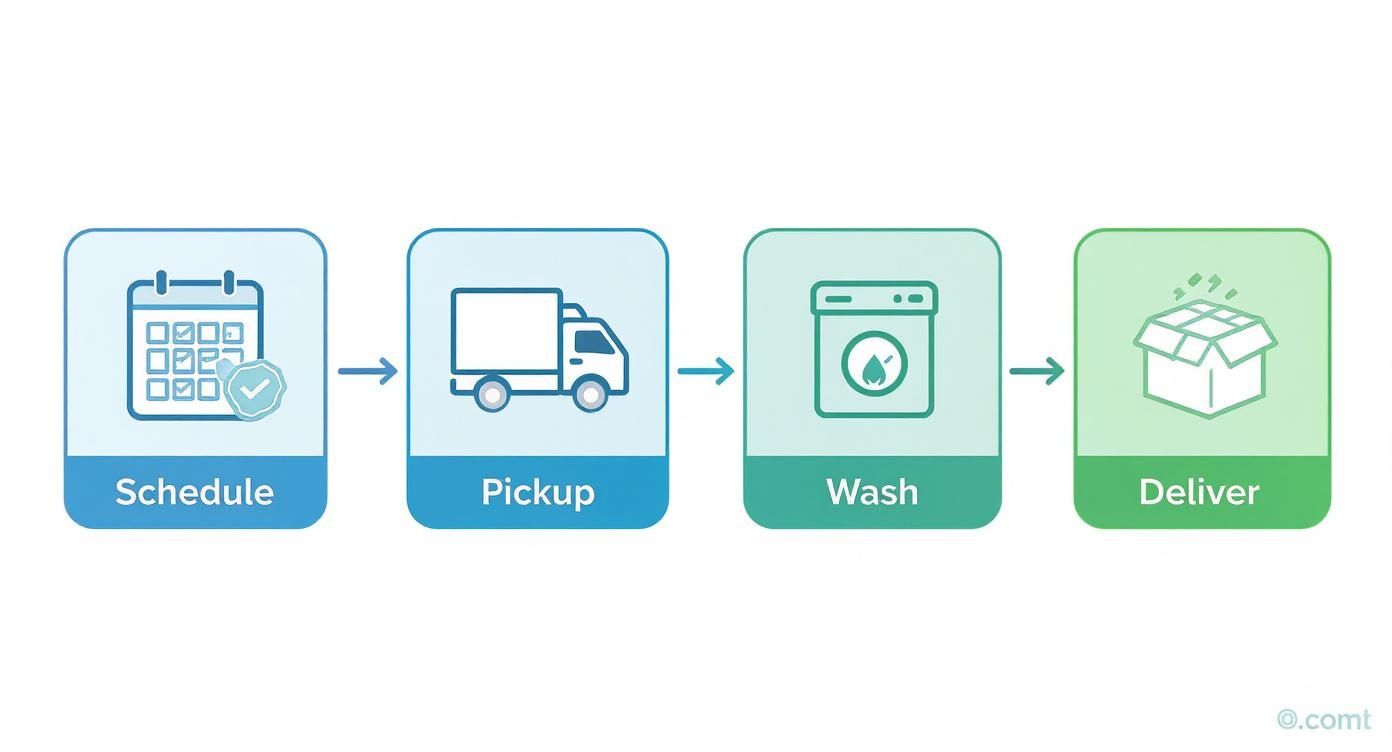 Infographic about wash clothes service