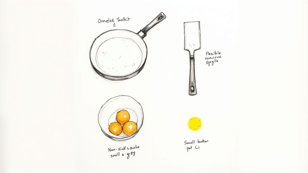 Essential tools for fluffy omelets