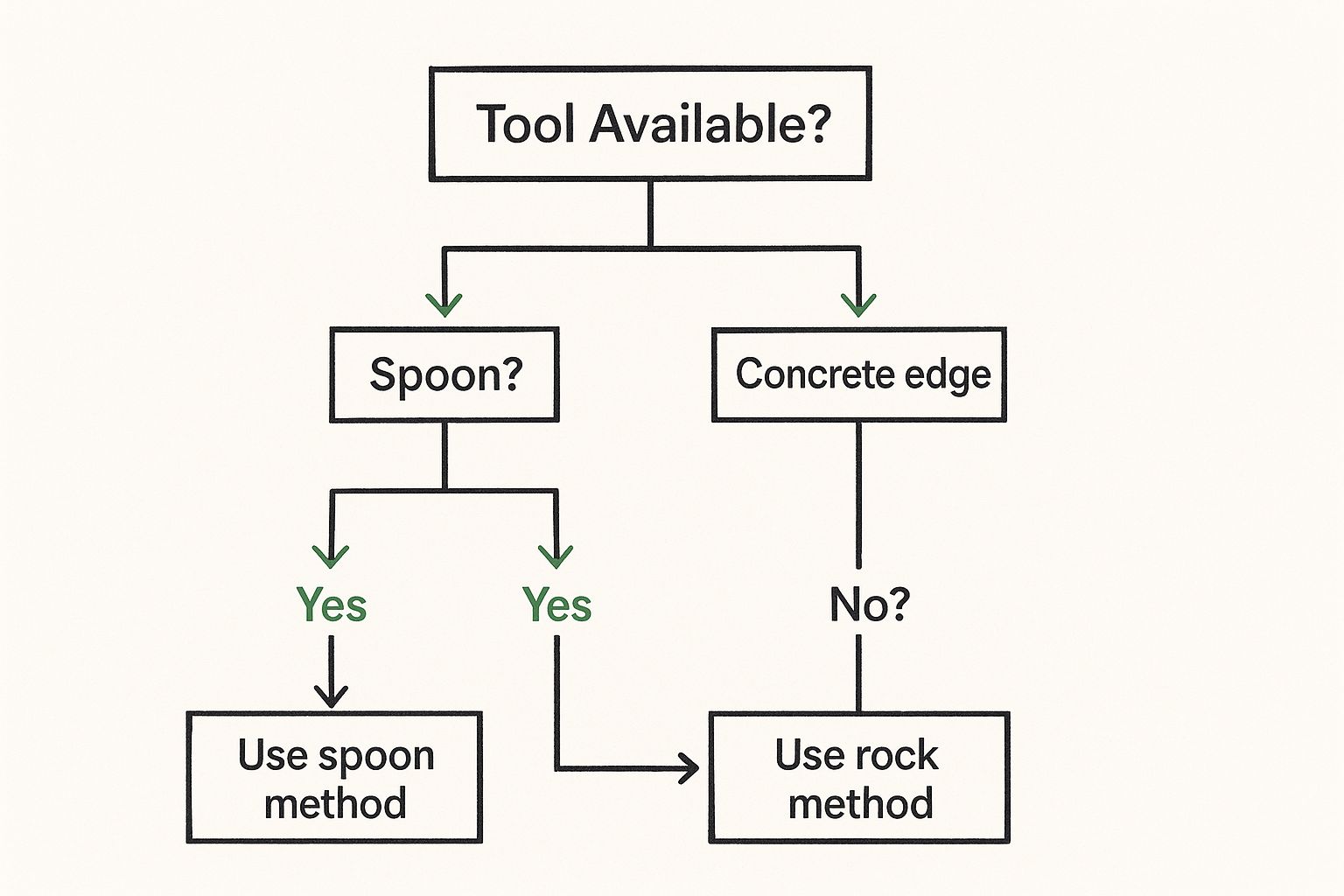 Infographic about how to open a tin without a can opener