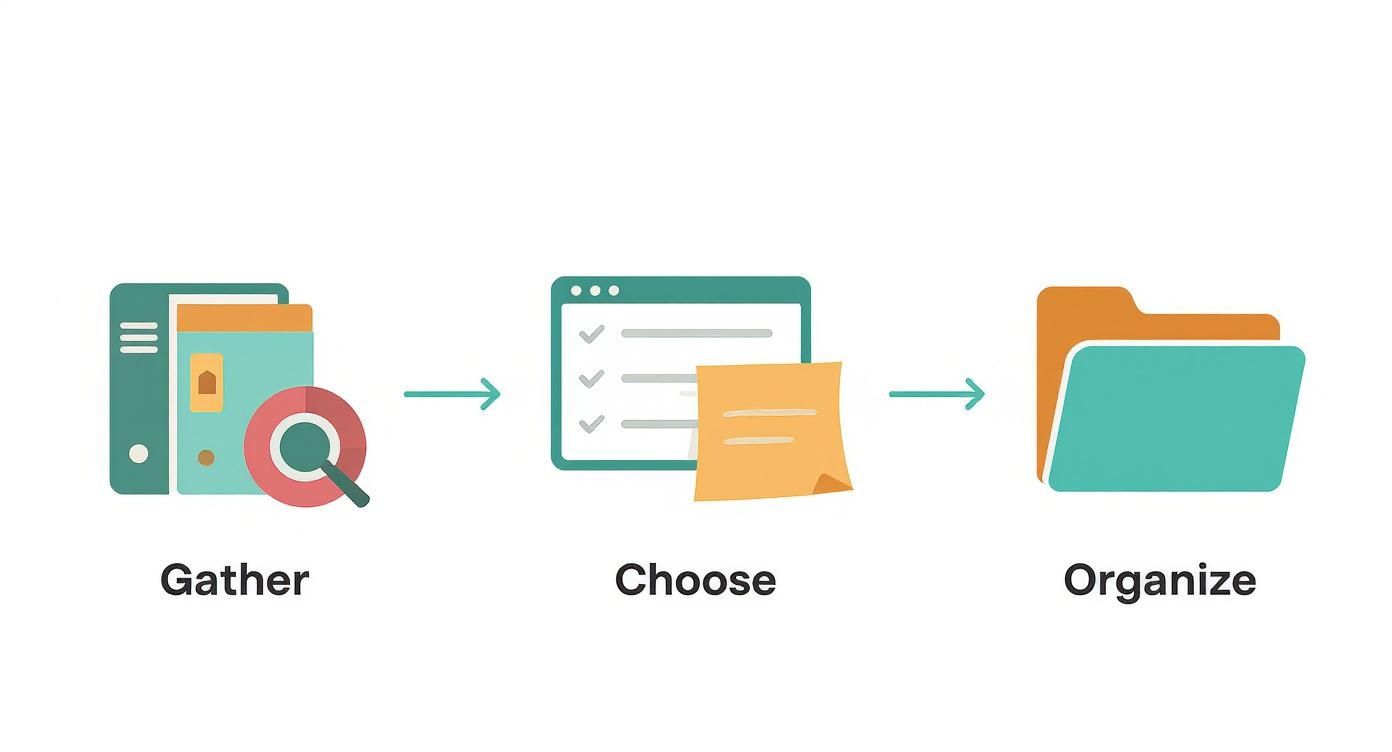 Infographic about how to organize recipes