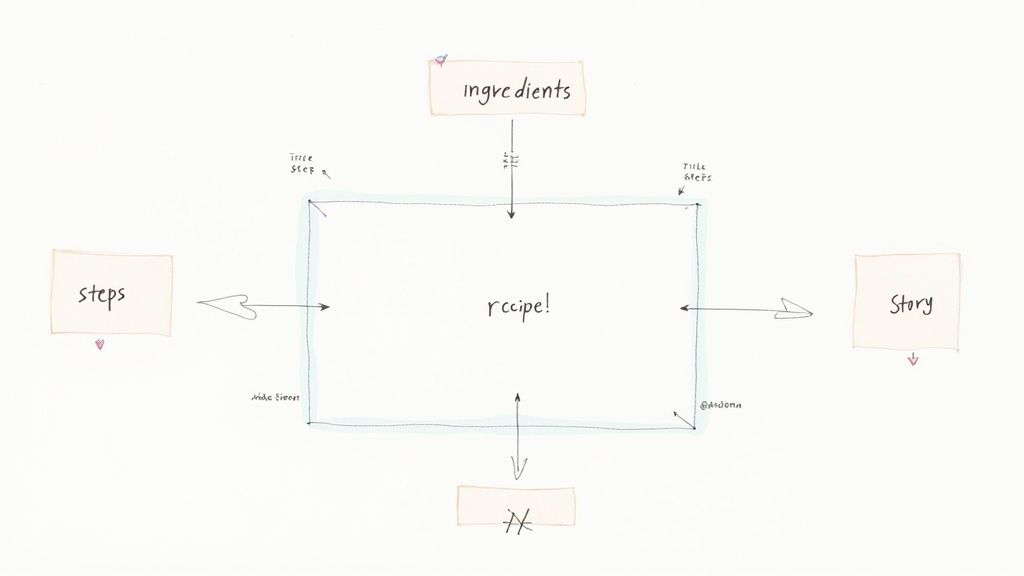 A well-organized kitchen counter with fresh ingredients and a cookbook open.