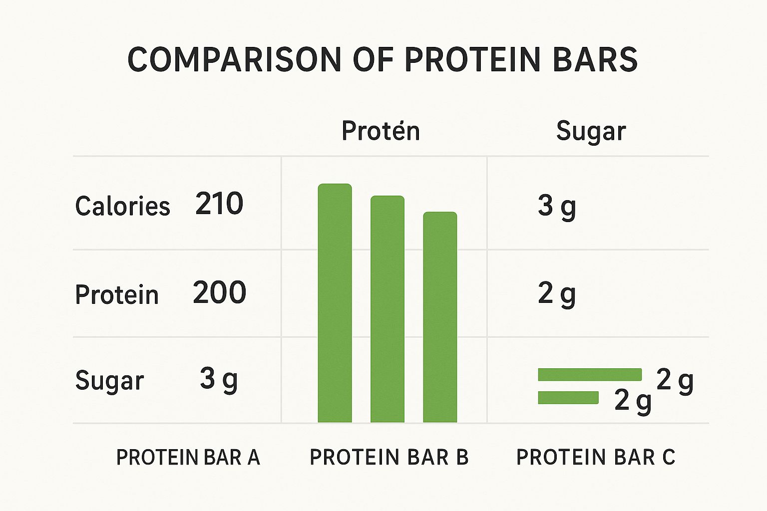 Infographic about top protein bars for weight loss