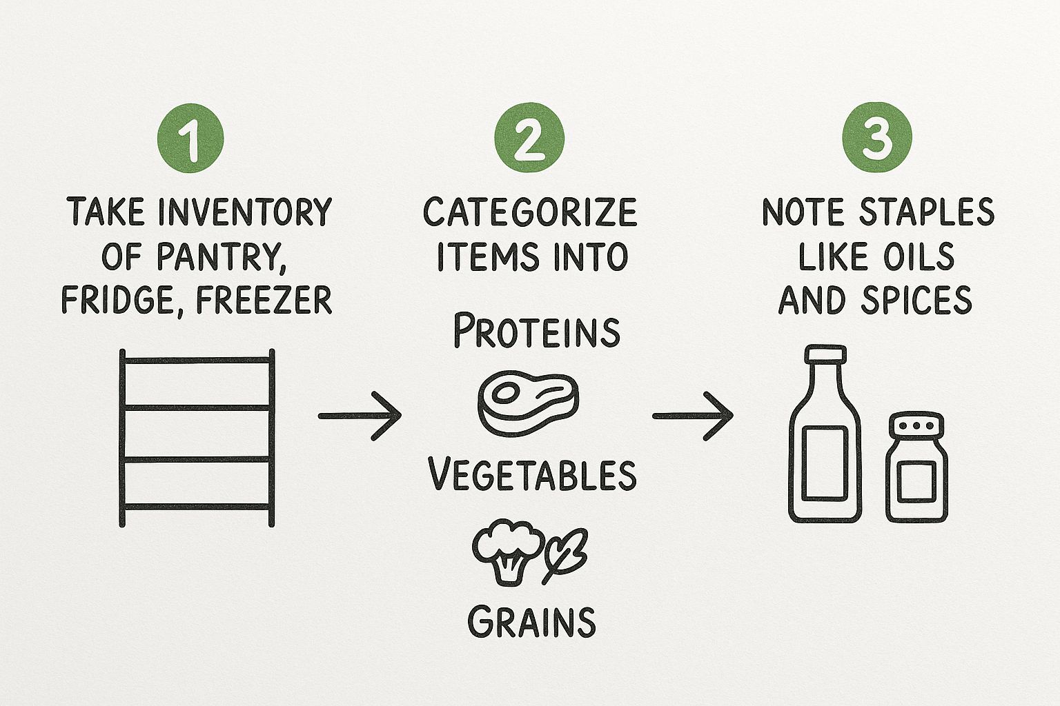 Infographic about find recipe by ingredients on hand
