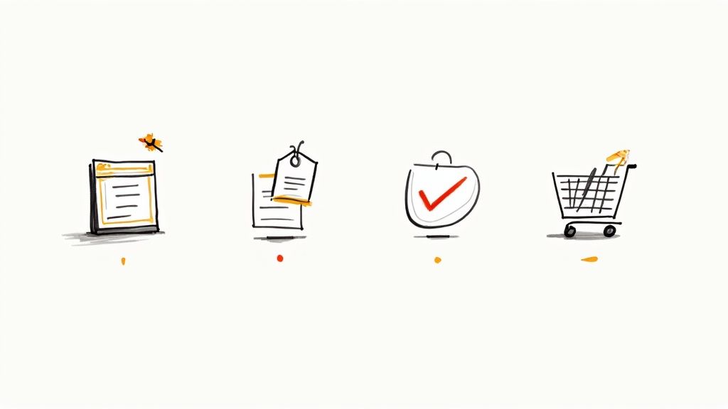 A screenshot of a recipe organizer app's interface, showing a clean layout with recipes, a meal planner, and a grocery list.