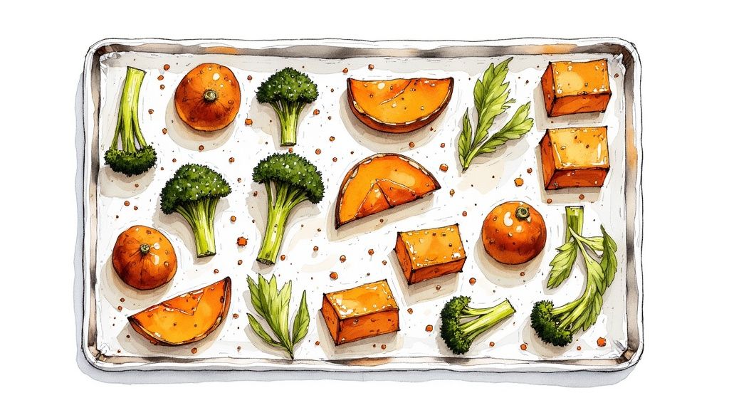 Roasted Vegetable and Protein Salad