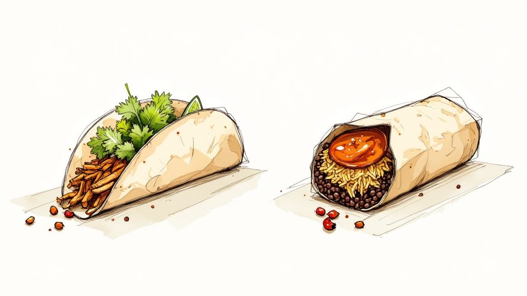 Chicken Tacos and Burritos