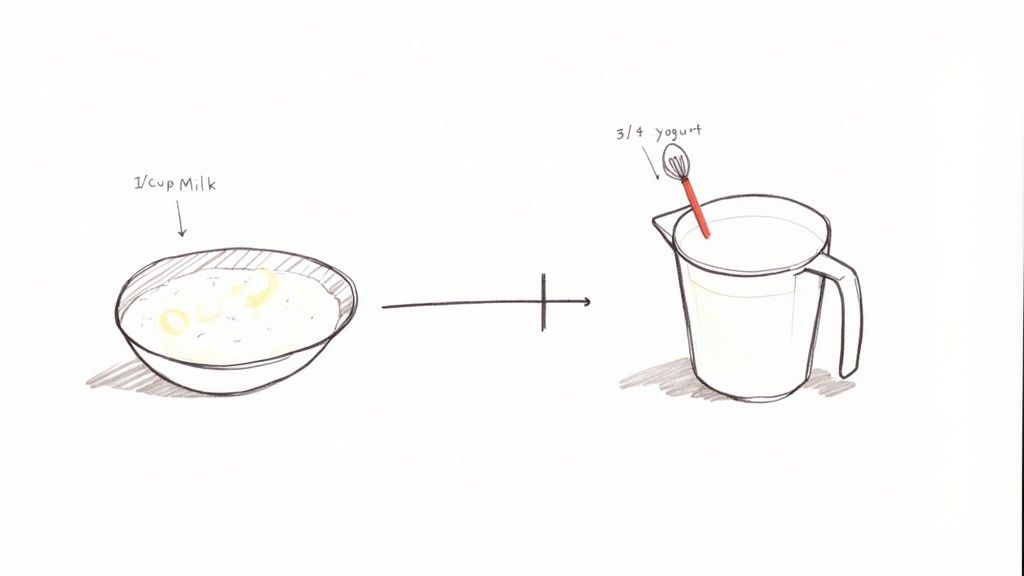 Plain Greek Yogurt + Milk