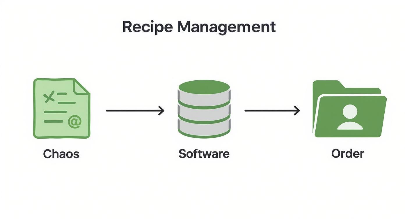 Infographic about recipe management software