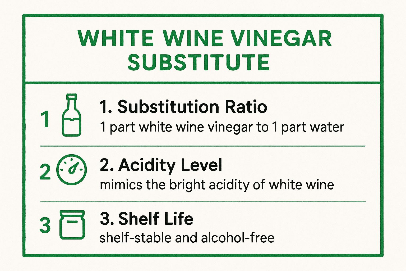 Infographic showing key data about White Wine Vinegar with Water