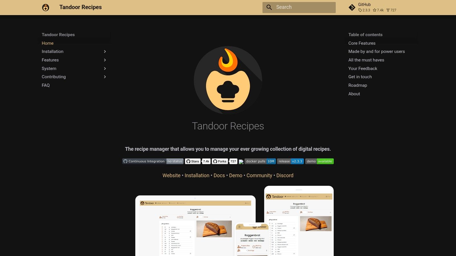 Tandoor Recipes (open-source)