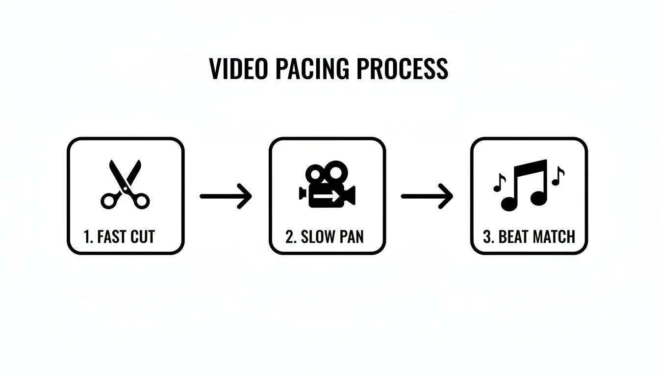visual storytelling techniques video pacing