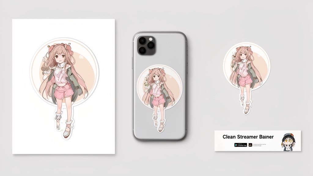 anime character creator full body anime sticker