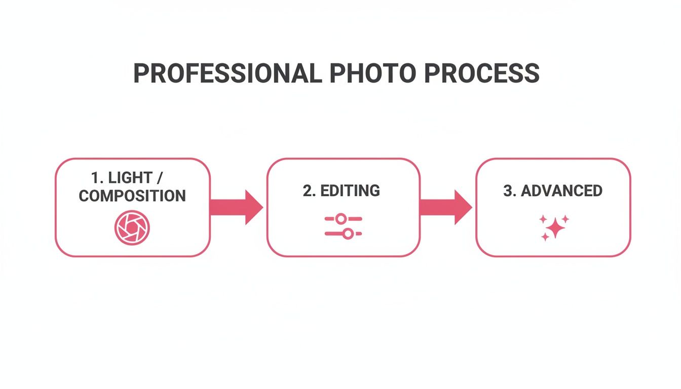 how to make a photo look professional photo process