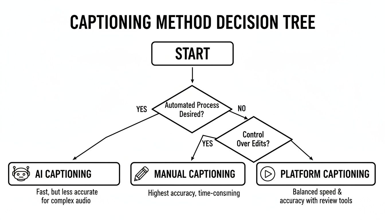 how to add closed captioning to a video captioning methods