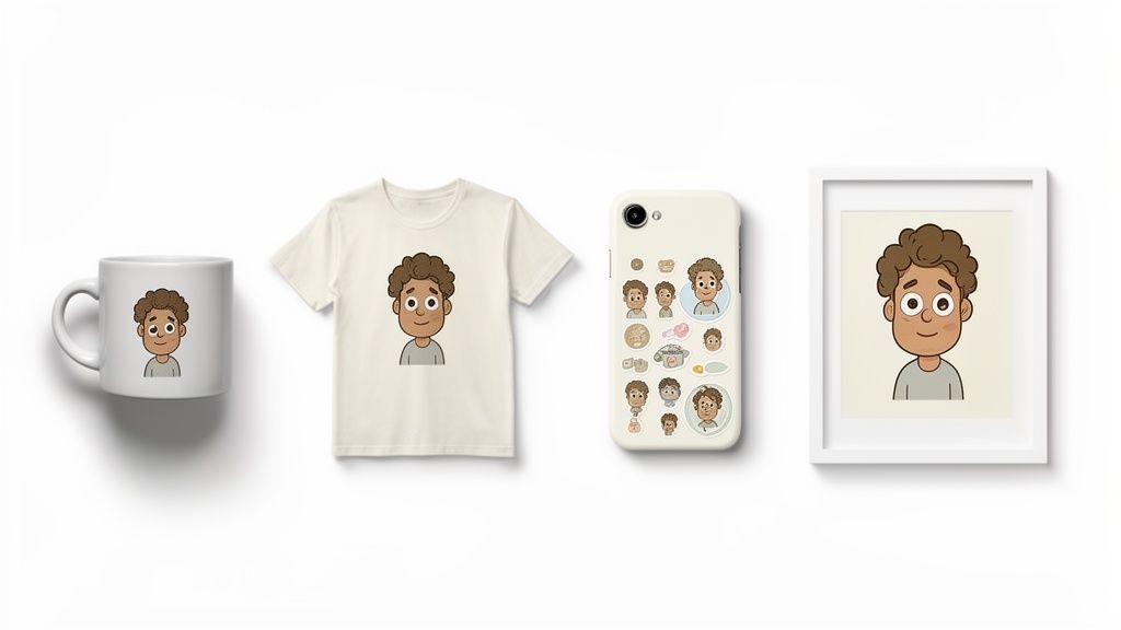 image to cartoon merchandise