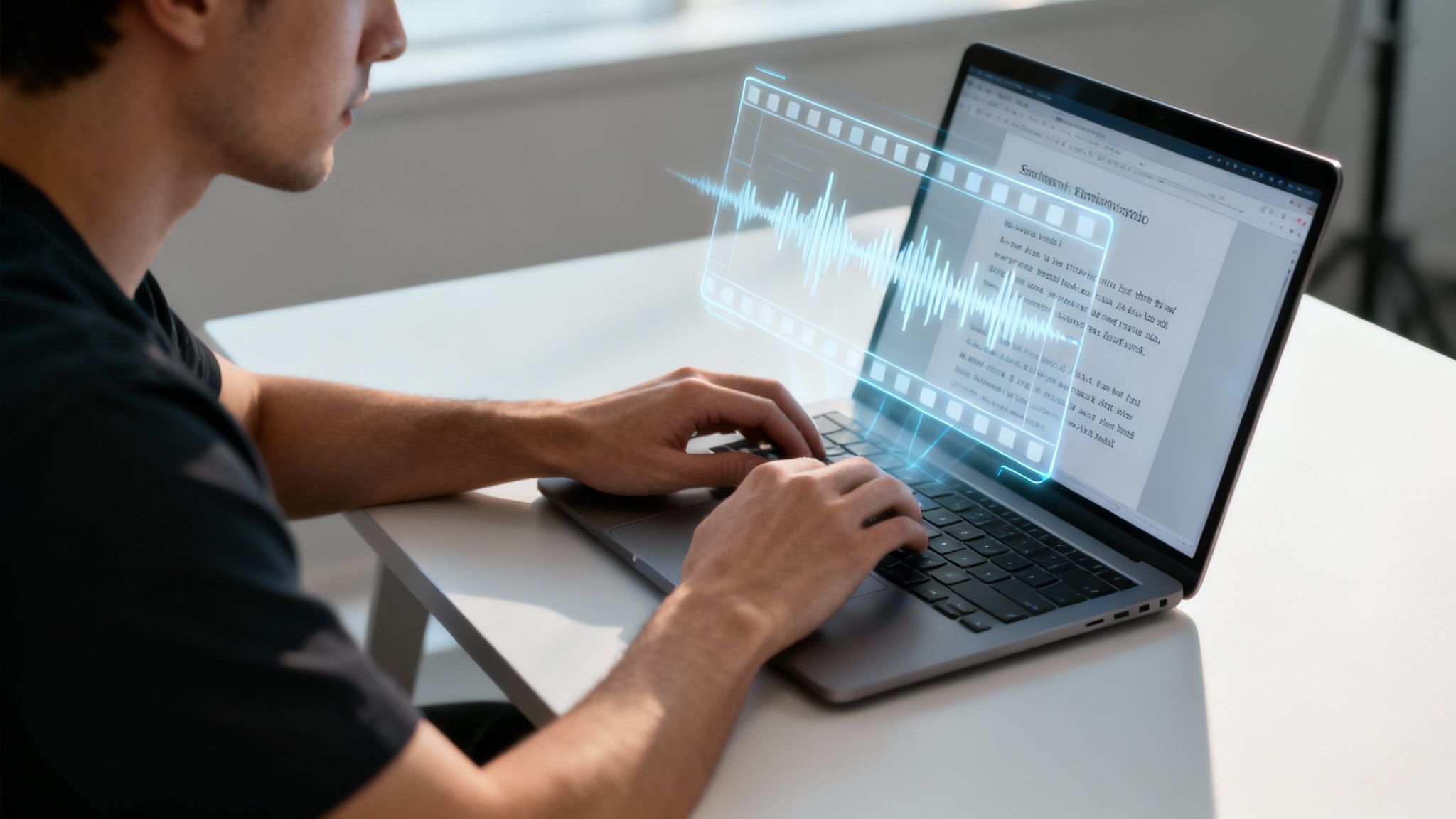 create ai videos from text digital interface