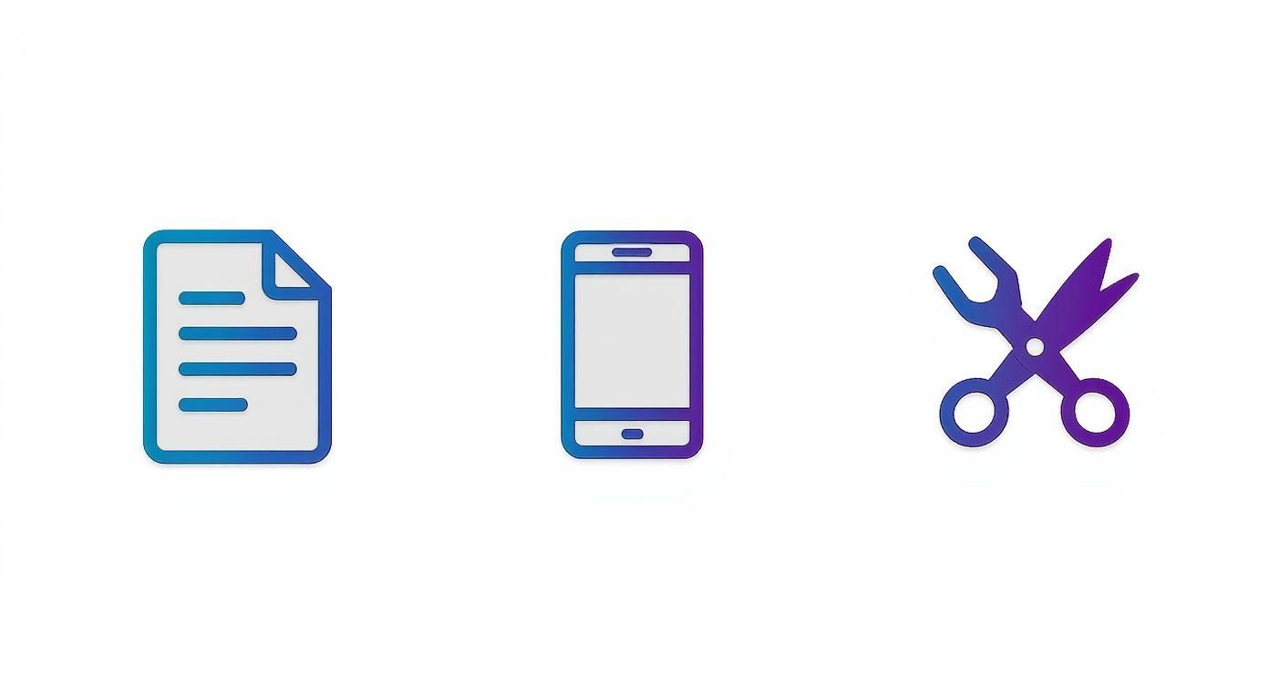 how to create short videos editing icons