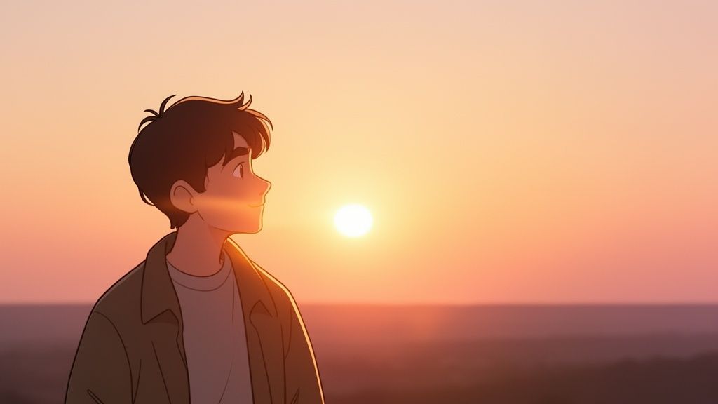 outdoor photo ideas sunset boy