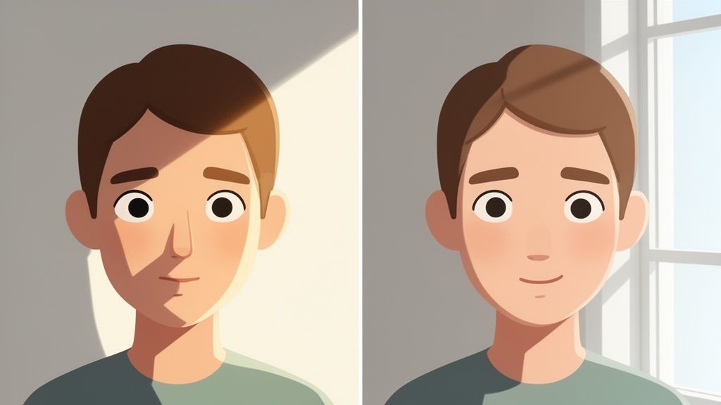 best lighting for portrait photography lighting comparison