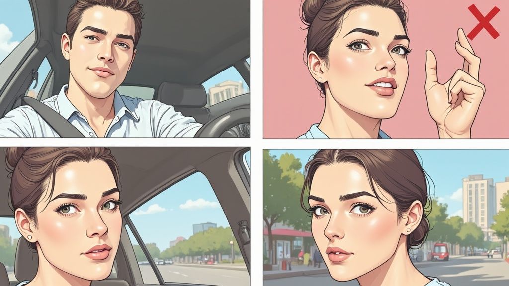 what is headshot photo comic panels