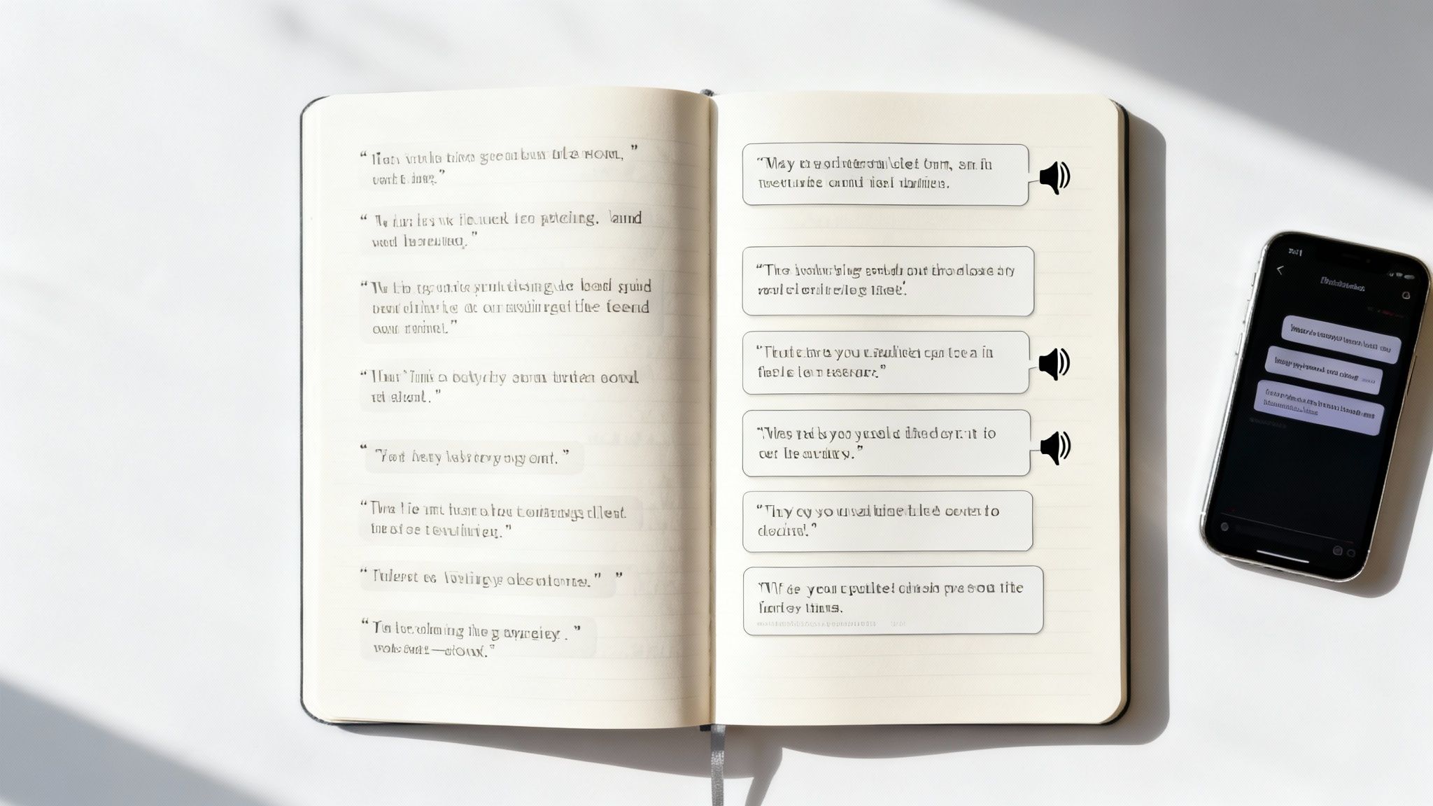 how to make a script voice notes