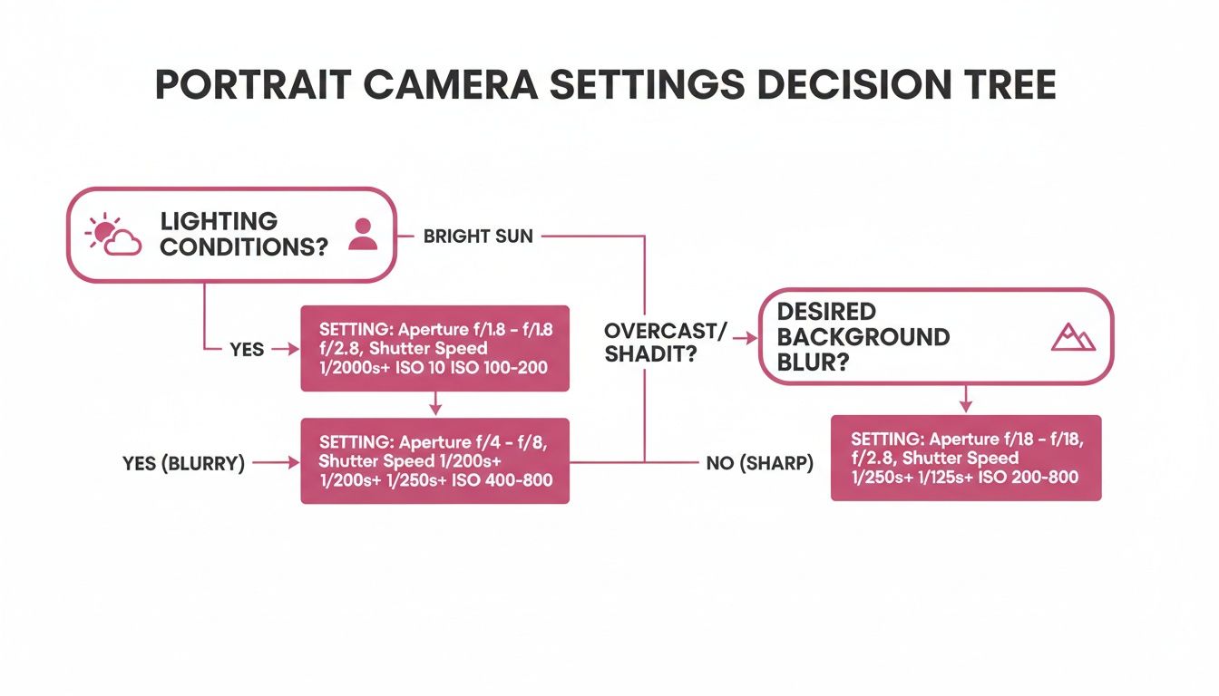 best lighting for portrait photography camera settings