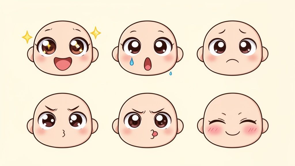 how to make chibi characters chibi emotions